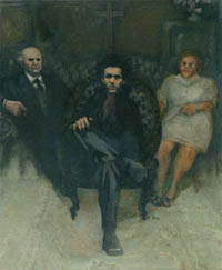 La família. 1966. Óleo sobre tela. 62 x 50 cm