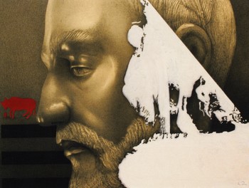 Sense t&iacute;tol. Carb&oacute; i acr&iacute;lic sobre llen&ccedil;. 89 x 116 cm. Manuel Boix. 2010.